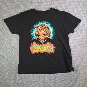 Trippie Redd Graphic T-Shirt Men’s XL Black Fire Neon Print Official Licensed Te